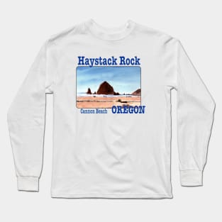 Haystack Rock, Cannon Beach, Oregon Long Sleeve T-Shirt